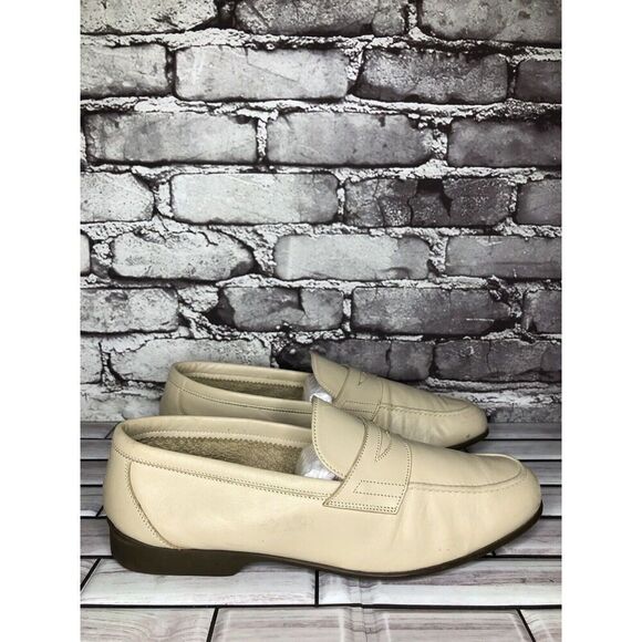 Caporicci Ivory Leather Casual Penny Loafers Driving Shoes Men’s Sz 42EU/9M US - Picture 12 of 16